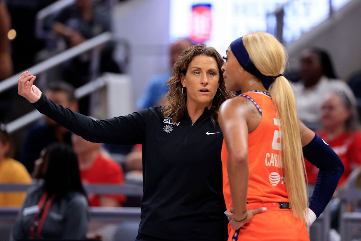 <i>Justin Casterline/Getty Images via CNN Newsource</i><br/>Connecticut Sun head coach Stephanie White also called out the abuse directed towards players.