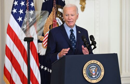 President Joe Biden delivers remarks on gun violence in the East Room of the White House on September 26.