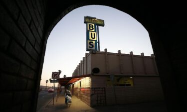 A Greyhound station near the US-Mexico border in 2020. Greyhound and other carriers serve travelers with few other options.