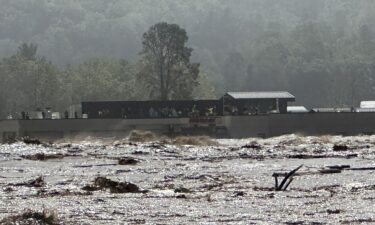 Floodwaters are seen in Erwin