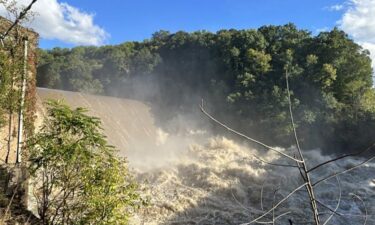 This handout photo from the Tennessee Valley Authority shows the Nolichucky Dam in Greene County