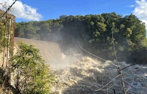 This handout photo from the Tennessee Valley Authority shows the Nolichucky Dam in Greene County