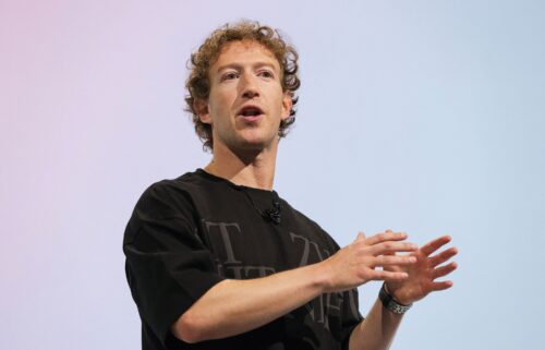 Meta CEO Mark Zuckerberg makes a keynote speech during the Meta Connect annual event at the company's headquarters in Menlo Park