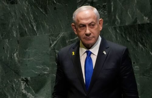 Israeli Prime Minister Benjamin Netanyahu addresses the 79th session of the United Nations General Assembly on September 27