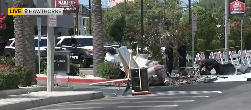 <i>KABC via CNN Newsource</i><br/>A small plane crash-landed on the streets of Hawthorne early Friday morning