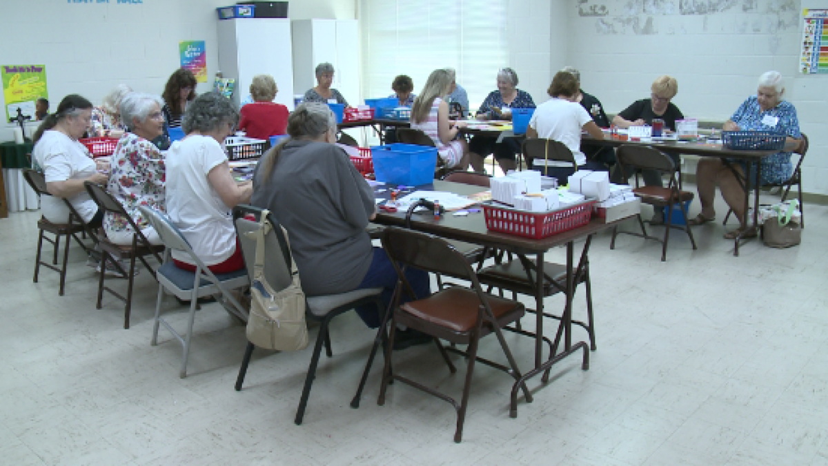 <i>WTKR via CNN Newsource</i><br/>Pictured are women busily working on greeting cards at St. Nicholas Catholic Church in Virginia Beach