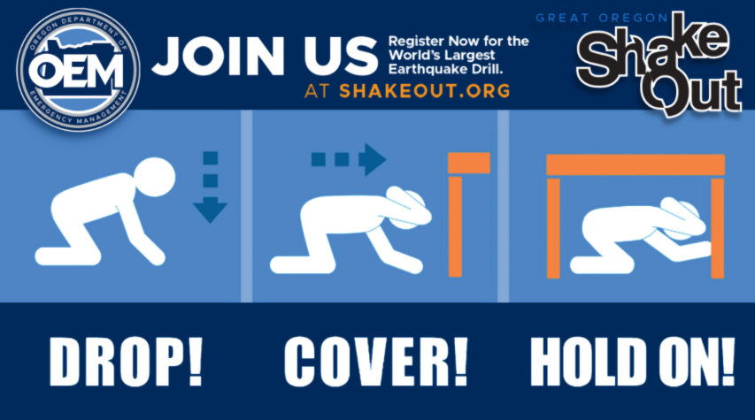 Next week's Great Oregon Shakeout drill encourages Oregonians to practice earthquake safety