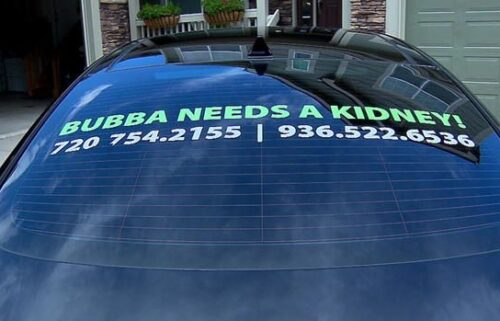 The sign on Bubba's car.