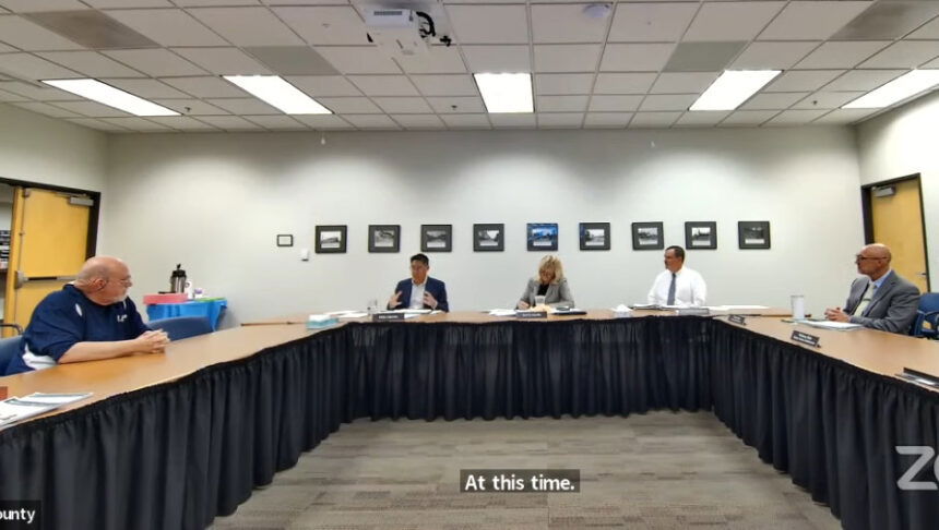 Deschutes County commissioners interview Robert Ray, one of 16 people who applied for five vacant La Pine Park & Rec Board seats after recent resignations.