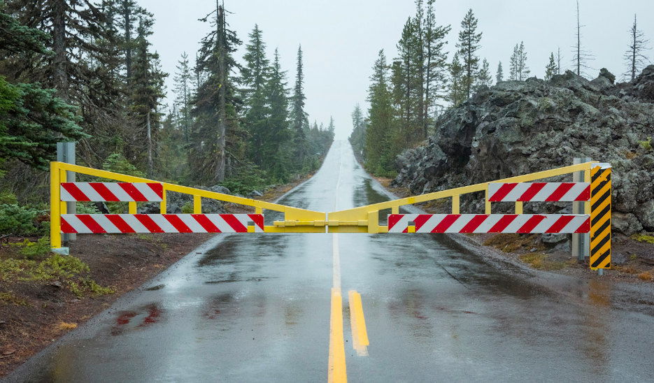 McKenzie Pass (OR Highway 242) has been closing seasonally since 1962.