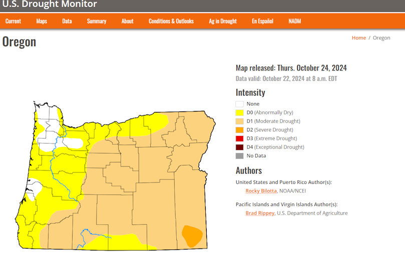 Much of the state is in drought conditions.