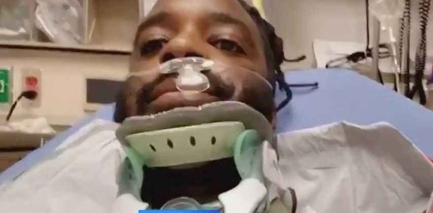 <i>WCCO via CNN Newsource</i><br/>Davis Moturi said he was doing yard work outside his south Minneapolis home on October 23 when his neighbor shot him. Moturi is now at Hennepin Healthcare with a bullet stuck near his spine. He does not know when he'll get out of the hospital and doesn't know if