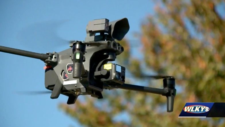 <i>WLKY via CNN Newsource</i><br/>A drone is being credited with helping to lead law enforcement to a fugitive who