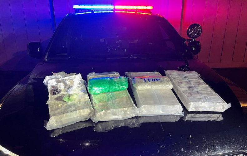 Seized methamphetamine, heroin during La Pine traffic stop.