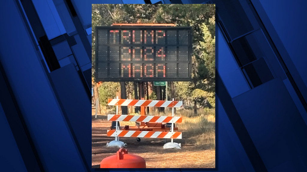 Once notified of electronic sign break-in, vandalism, ODOT got it turned off.