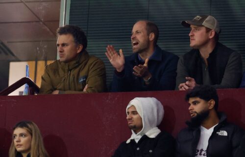 Prince William watches on as Aston Villa faces Bayern Munich in the Champions League.