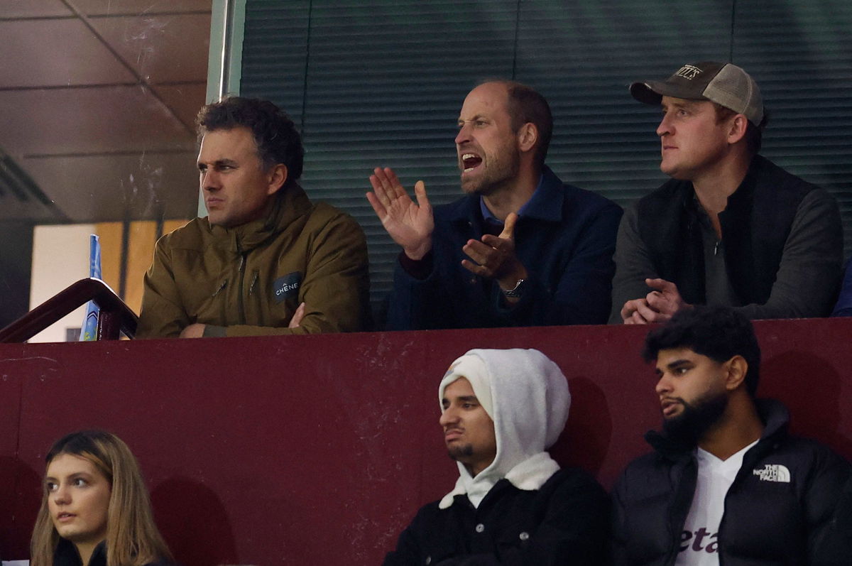 <i>Andrew Couldridge/Action Images/Reuters via CNN Newsource</i><br/>Prince William watches on as Aston Villa faces Bayern Munich in the Champions League.