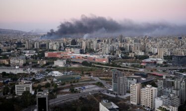 Smoke billows over Beirut