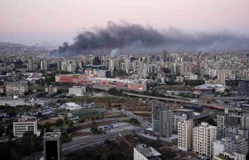 Smoke billows over Beirut