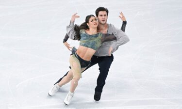 Sørensen and Laurence Fournier Beaudry perform their free dance in the ice dance competition at the 2024 world championships.