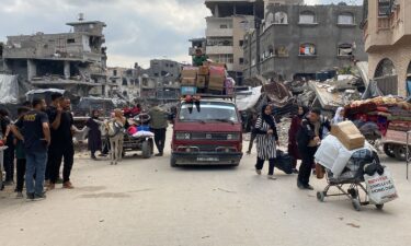 Palestinians migrate toward areas they believe to be safer as the Israeli army intensifies its attacks in Jabalya on Sunday.