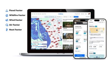 Zillow's new climate risk feature will asses risks from five climate-related categories. It also offers insurance recommendations.