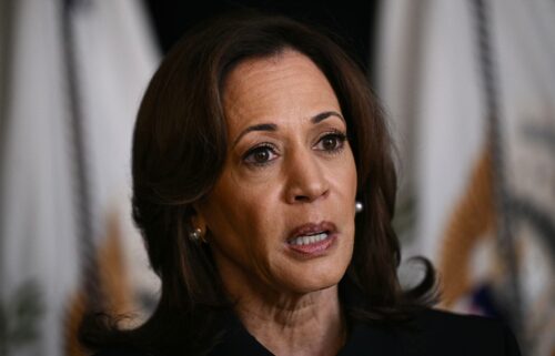 Vice President Kamala Harris speaks after Iran launched around 200 missiles on Israel