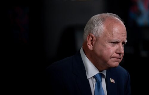 Minnesota Gov. Tim Walz is interviewed by CNN’s Dana Bash in Savannah