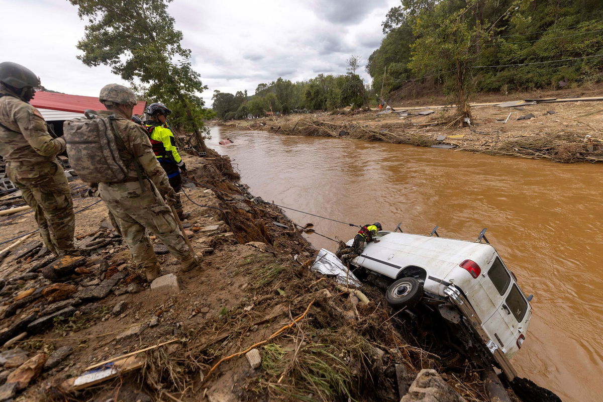 <i>Travis Long/The News & Observer via Reuters via CNN Newsource</i><br/>A search and rescue team out of Atlantic Beach