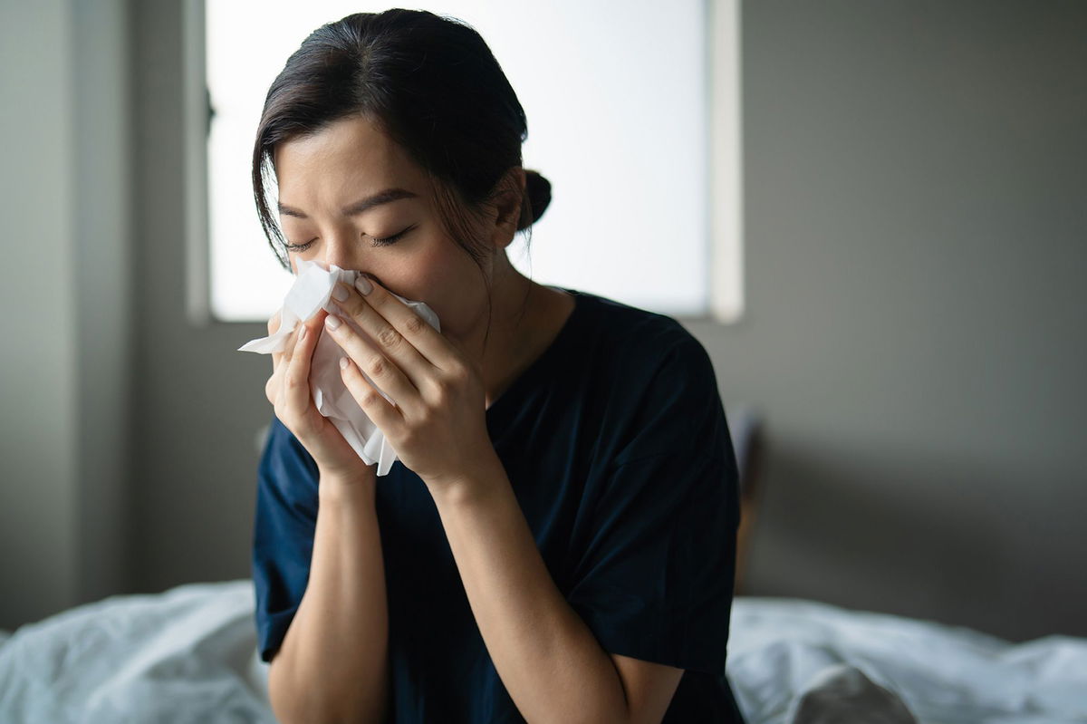 <i>d3sign/Moment RF/Getty Images via CNN Newsource</i><br/>Common symptoms of fall allergies can include a runny or stuffy nose as well as sniffling