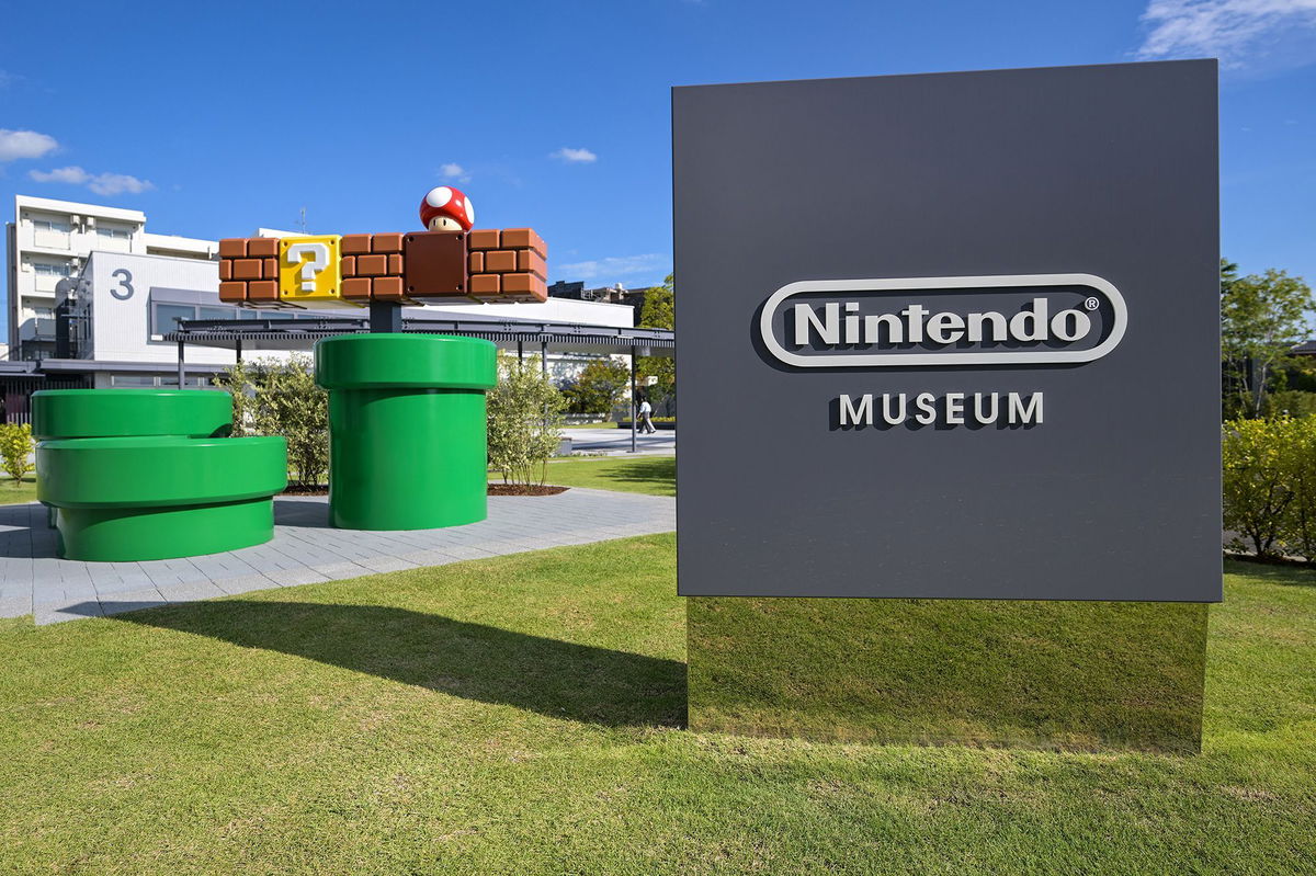 <i>Richard A. Brooks/AFP/Getty Images via CNN Newsource</i><br/>The courtyard of the new Nintendo Museum is pictured.