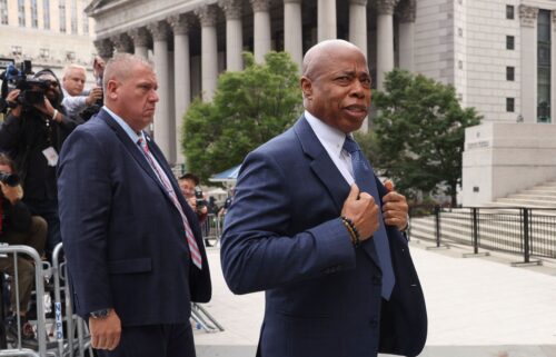 New York City Mayor Eric Adams arrives on at federal court in New York City.