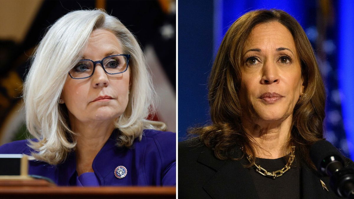 <i>Getty Images via CNN Newsource</i><br/>Republican former Rep. Liz Cheney will campaign with Vice President Kamala Harris in Wisconsin on October 3