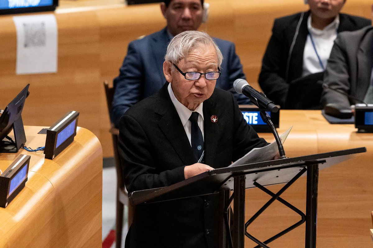 <i>Lev Radin/Pacific Press/LightRocket/Getty Images via CNN Newsource</i><br/>Atomic bomb survivor Sueichi Kido of Nagasaki