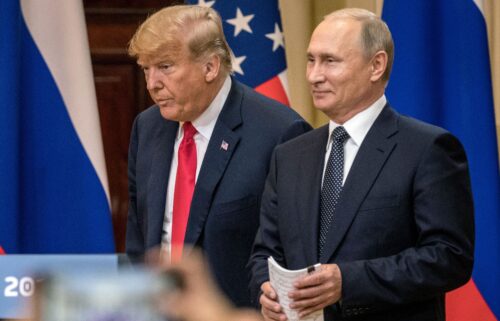 Trump and Putin stand together during a 2018 meeting in Finland. The former US president has spoken fondly of his relationship with the Russian leader.