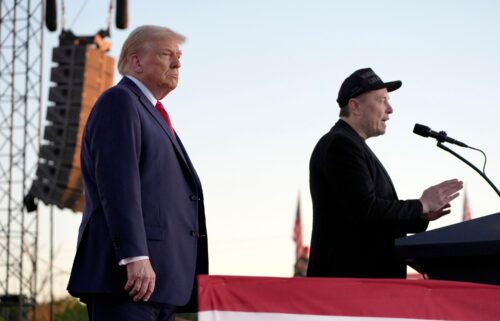 Elon Musk speaks alongside former President Donald Trump at a campaign event on October 5 in Butler