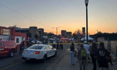 Police respond to the scene of a shooting at Jefferson Street and 26th Avenue in Nashville on October 12.