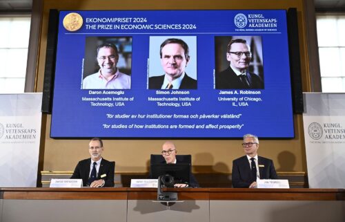 The latest Nobel Prize in economics was announced in Stockholm on October 14. Three economists were awarded the Nobel Prize on October 14 for their research into how the nature of institutions helps explain why some countries become rich and others remain poor.