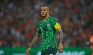 William Troost-Ekong is pictured in action for Nigeria earlier this year.