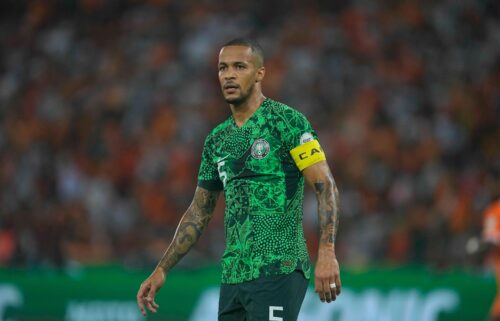 William Troost-Ekong is pictured in action for Nigeria earlier this year.