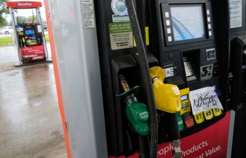 Pumps are closed at a gas station in Fort Myers Beach