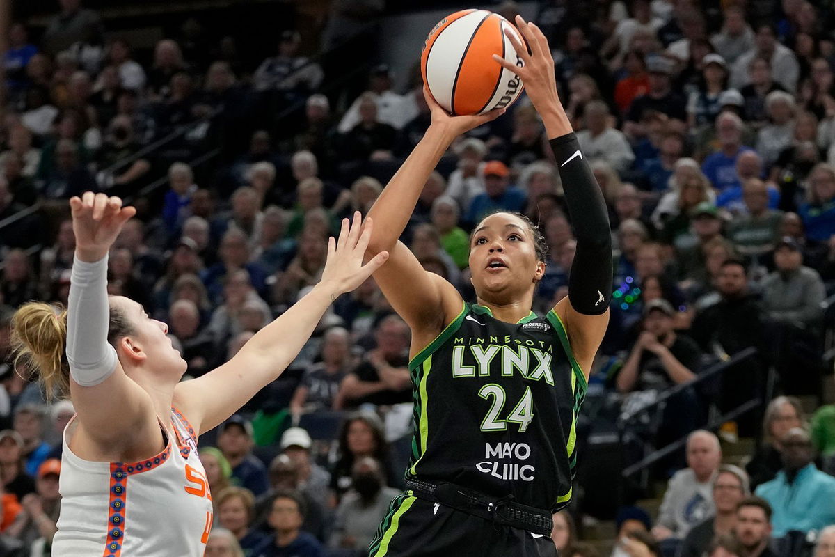 <i>Abbie Parr/AP via CNN Newsource</i><br/>Minnesota Lynx star Napheesa Collier led all scorers with 27 points in her team's WNBA semifinal win.