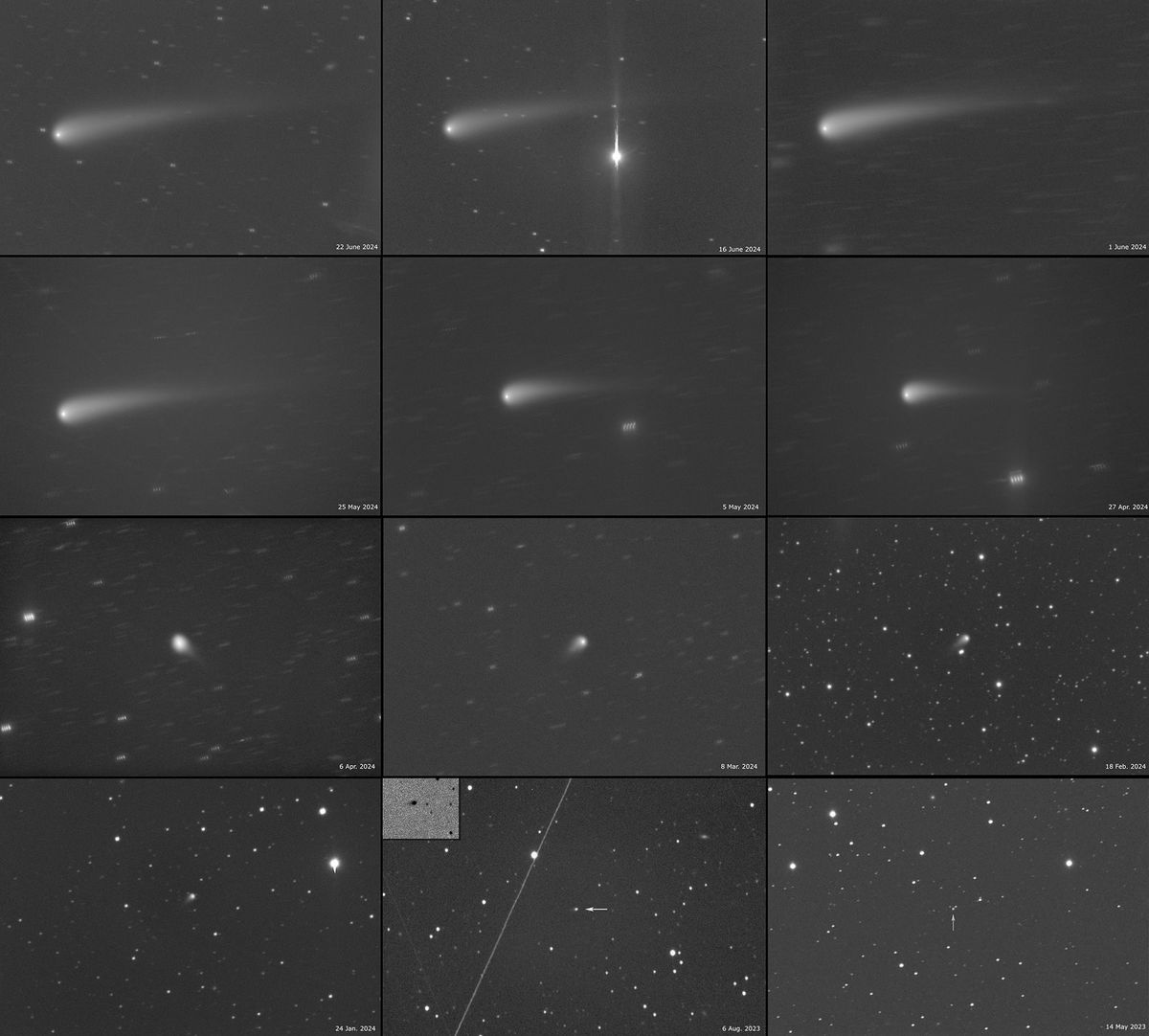 <i>Gianluca Masi/Virtual Telescope Project via CNN Newsource</i><br/>The Virtual Telescope Project in Italy captured images of the comet from May 2023 to June 2024.