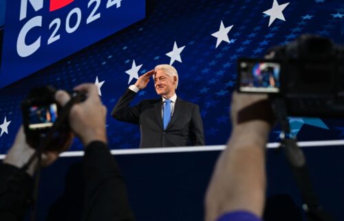 Former President Bill Clinton speaks at the DNC on Wednesday