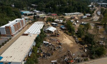 Debris is strewn in Helene's aftermath in Asheville.