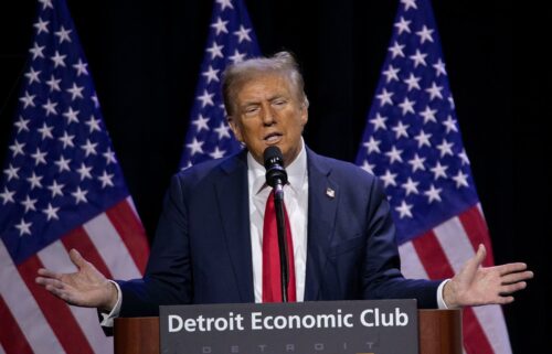 Former President Donald Trump promised to make interest on car loans tax deductible in a speech before the Detroit Economic Club.