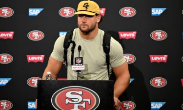 Nick Bosa speaks to the media after the San Francisco 49ers' victory over the Dallas Cowboys.