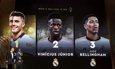 Real Madrid stars Vinícius Jr. and Jude Bellingham were beaten to the men's best player award by Rodri.