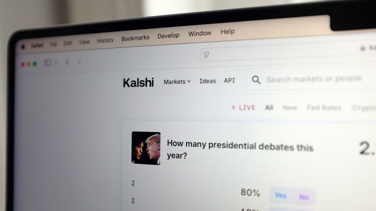 <i>CNN via CNN Newsource</i><br/>This photo shows the website Kalshi