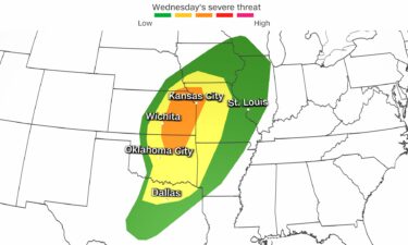 Parts of the central US face their most significant thunderstorm threat in months Wednesday as second severe storm season kicks into gear.